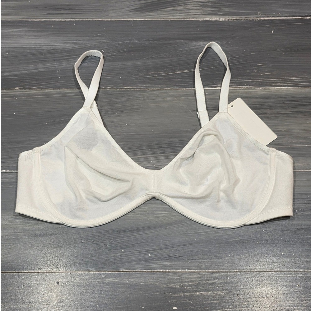 B.tempt'd Cotton To A Tee Scoop Underwire Bra 951272 White 38C